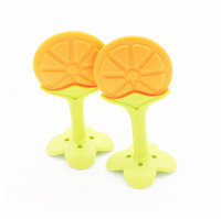 橘子牙膠,水果咬牙膠,硅膠磨牙棒定制！